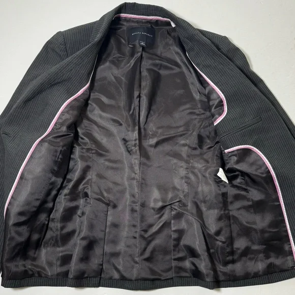 Banana Republic Gray Striped Blazer - Picture 6 of 8